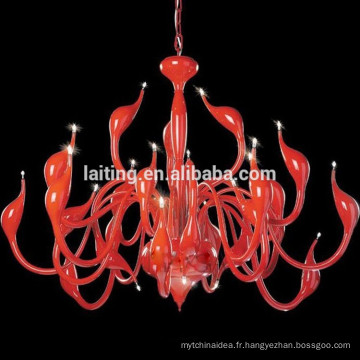 Lustre moderne de cygne rouge d&#39;art de lumière de lustre de décoration de lustre pour le restaurant